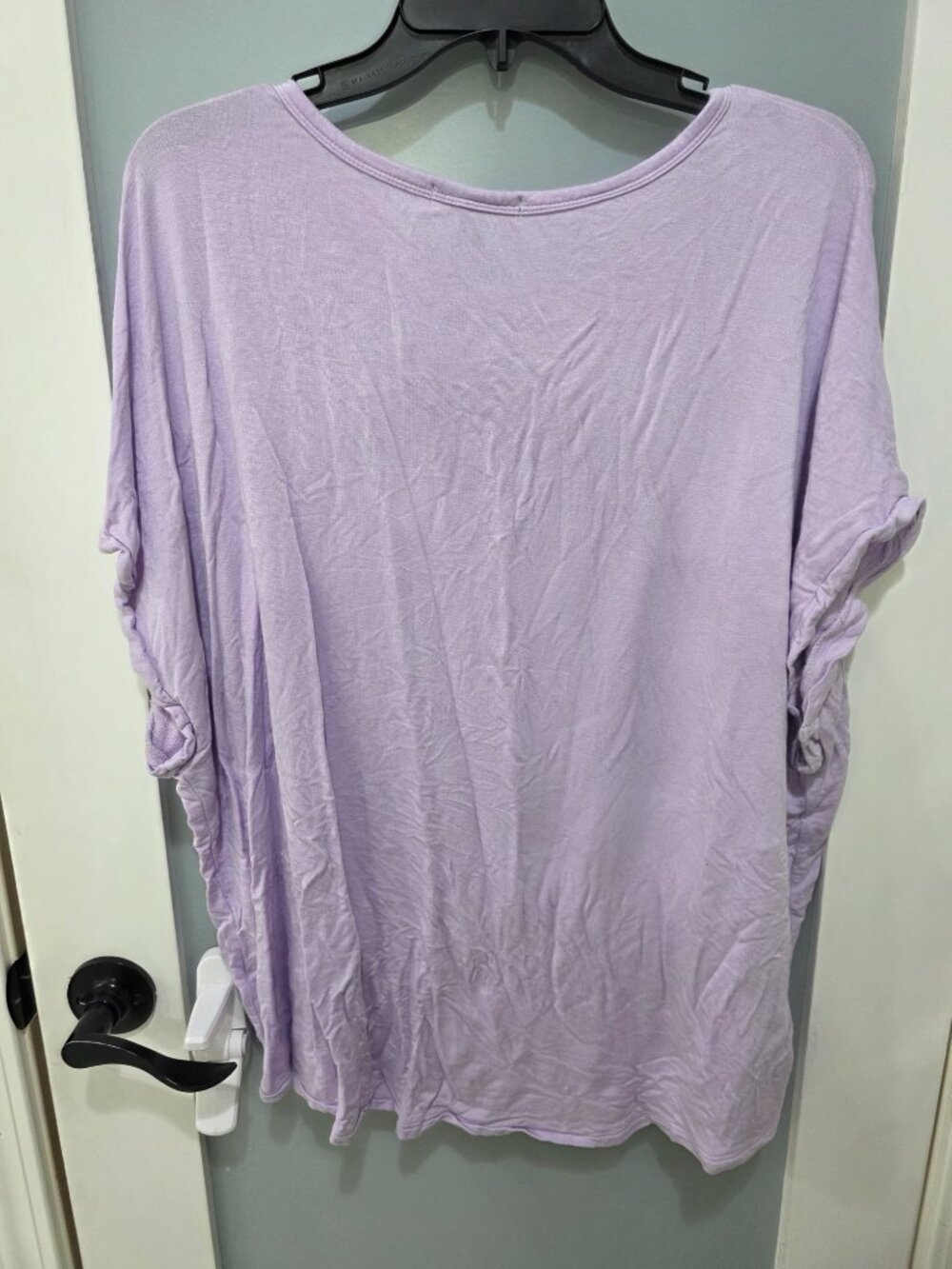 Buffalo David Bitton XXL Lavender Dolman Sleeve T-Shirt Loose Fit Cozy Tee - Picture 7 of 7